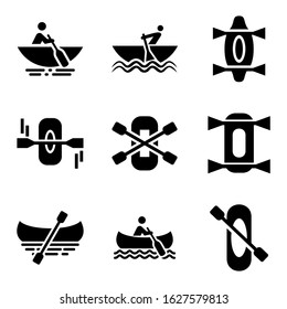 canoe icon or logo isolated sign symbol vector illustration - Collection of high quality black style vector icons
