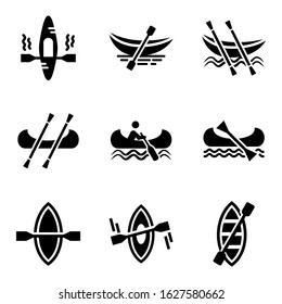 canoe icon or logo isolated sign symbol vector illustration - Collection of high quality black style vector icons
