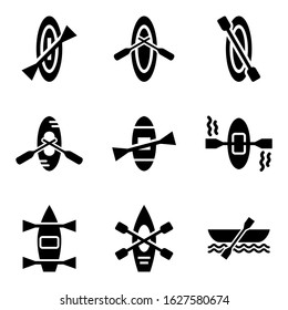 canoe icon or logo isolated sign symbol vector illustration - Collection of high quality black style vector icons
