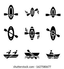 canoe icon or logo isolated sign symbol vector illustration - Collection of high quality black style vector icons
