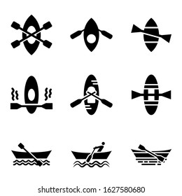 canoe icon or logo isolated sign symbol vector illustration - Collection of high quality black style vector icons
