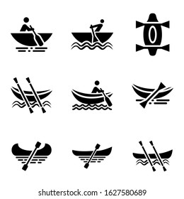 canoe icon or logo isolated sign symbol vector illustration - Collection of high quality black style vector icons
