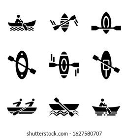 canoe icon or logo isolated sign symbol vector illustration - Collection of high quality black style vector icons
