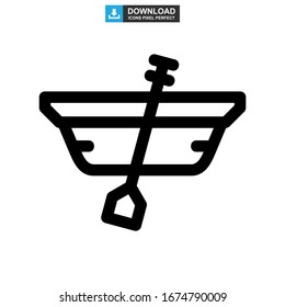 canoe icon or logo isolated sign symbol vector illustration - high quality black style vector icons
