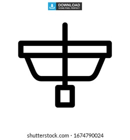 canoe icon or logo isolated sign symbol vector illustration - high quality black style vector icons
