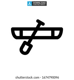canoe icon or logo isolated sign symbol vector illustration - high quality black style vector icons
