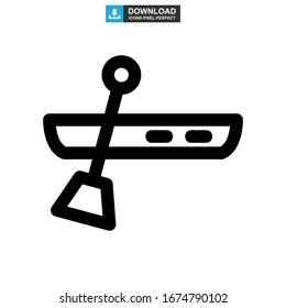 canoe icon or logo isolated sign symbol vector illustration - high quality black style vector icons
