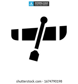 canoe icon or logo isolated sign symbol vector illustration - high quality black style vector icons
