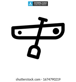 canoe icon or logo isolated sign symbol vector illustration - high quality black style vector icons
