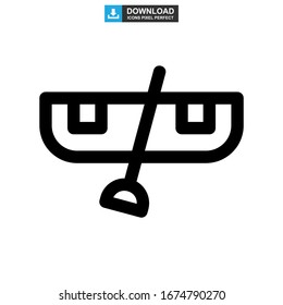 canoe icon or logo isolated sign symbol vector illustration - high quality black style vector icons
