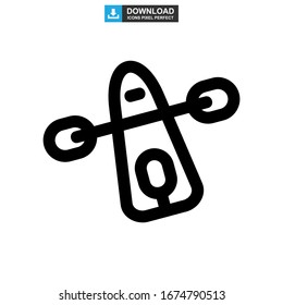 canoe icon or logo isolated sign symbol vector illustration - high quality black style vector icons
