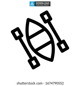 canoe icon or logo isolated sign symbol vector illustration - high quality black style vector icons
