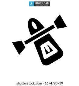 canoe icon or logo isolated sign symbol vector illustration - high quality black style vector icons
