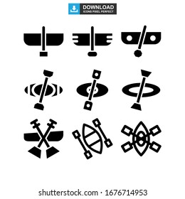 canoe icon or logo isolated sign symbol vector illustration - Collection of high quality black style vector icons
