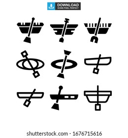 canoe icon or logo isolated sign symbol vector illustration - Collection of high quality black style vector icons
