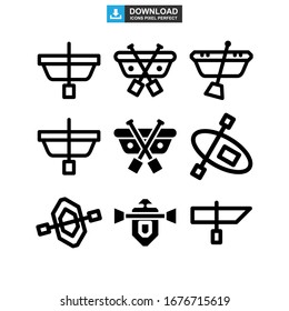 canoe icon or logo isolated sign symbol vector illustration - Collection of high quality black style vector icons
