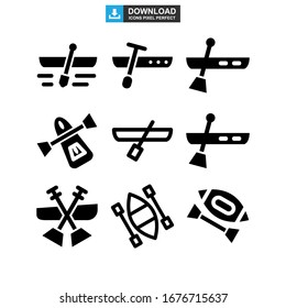 canoe icon or logo isolated sign symbol vector illustration - Collection of high quality black style vector icons
