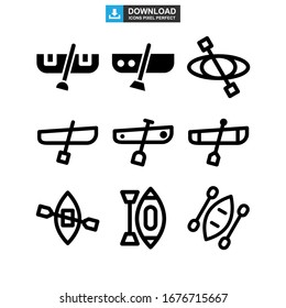 canoe icon or logo isolated sign symbol vector illustration - Collection of high quality black style vector icons
