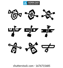 canoe icon or logo isolated sign symbol vector illustration - Collection of high quality black style vector icons
