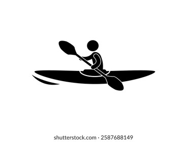 canoe icon or logo isolated sign symbol vector illustration - high quality black style vector icons