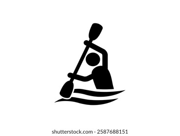 canoe icon or logo isolated sign symbol vector illustration - high quality black style vector icons