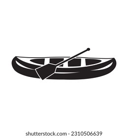 canoe icon logo vector design template