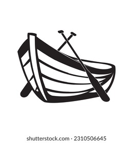 canoe icon logo vector design template