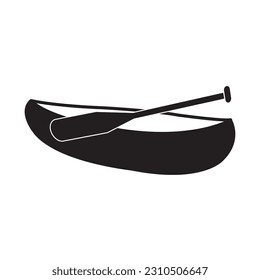 canoe icon logo vector design template