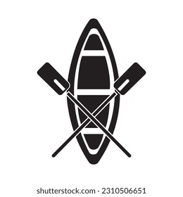 canoe icon logo vector design template