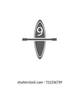 Canoe icon on white background