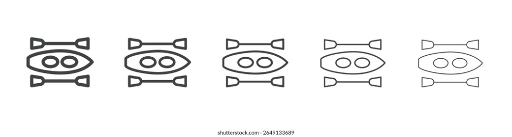 canoe icon outline ilustration vector symbol
