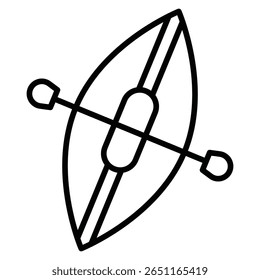 ícone de canoa Contornar marca de logotipo isolada