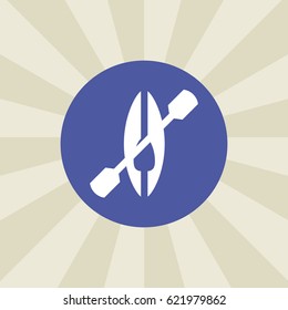 canoe icon. sign design. background