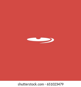 canoe icon. sign design. red background