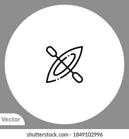 Canoe icon sign vector,Symbol, logo illustration for web and mobile