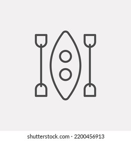 Canoe icon sign vector,Symbol, logo illustration for web and mobile