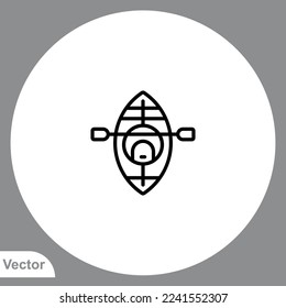Canoe icon sign vector,Symbol, logo illustration for web and mobile