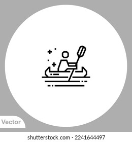 Canoe icon sign vector,Symbol, logo illustration for web and mobile