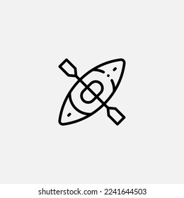 Canoe icon sign vector,Symbol, logo illustration for web and mobile