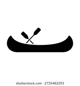 Canoe icon silhouette vector illustration