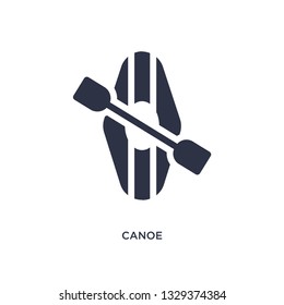 canoe icon. Simple element illustration from camping concept. canoe editable symbol design on white background. Can be use for web and mobile.