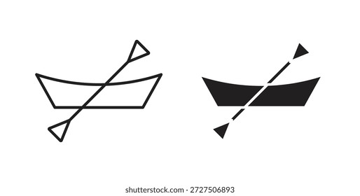 Kanu-Symbol in einfachen flachen Trend modernes Grafikdesign abstraktes Logo-Element