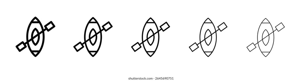 canoe icon simple illustration logo art