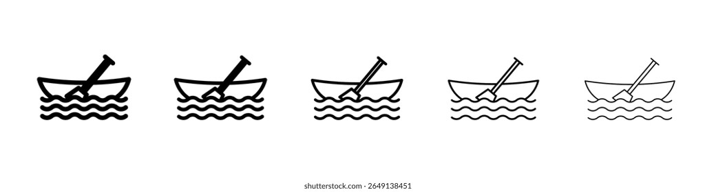 canoe icon simple illustration logo art