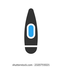 Canoe icon solid blue black colour sport illustration vector element and symbol perfect.