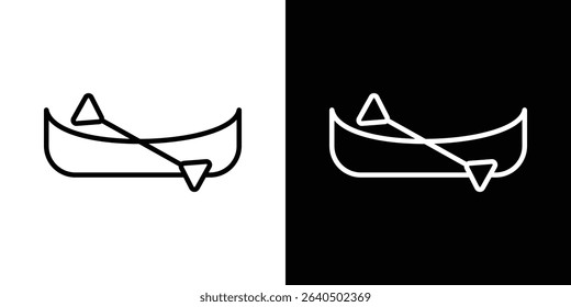 Canoe icon symbol concept for graphic design, Website, UI. EPS