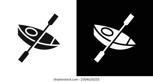 canoe icon Symbol mark in filled style