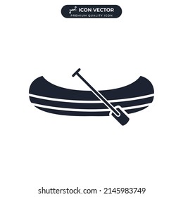 canoe icon symbol template for graphic and web design collection logo vector illustration