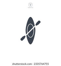 Canoe icon symbol vector illustration isolated on white background