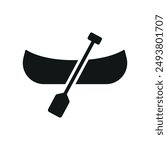 Canoe icon vector design templates simple and modern concept